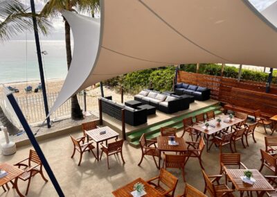 Laroc Bar & Grill, Freeport, Bahama’s – Commercial beach side patio cover